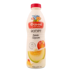 Йогурт Фанні Диня-персик питний 1% 750г