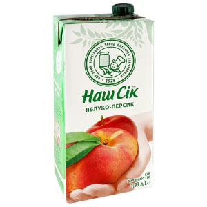 Сік Наш сік 0.95л яблуко персик