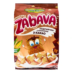 Сніданки сухі Подушечки з начинкою з какао Smachna Zabava Золоте Зерно м/у 100г