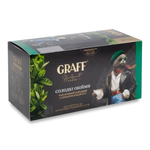 Чай Graff 20п солодкі обійми зелений байховий аромат османтусу