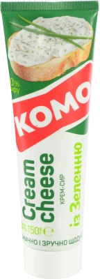Крем сир Комо 150г 60% зелень тюбик