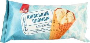 Пломбір МаксХолод 110г класичкий ріжок цукровий