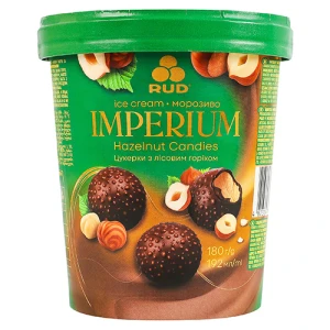 Морозиво Рудь 180г imperium hazelnut candies пломбір