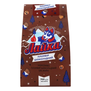Морозиво Лайка 700г пломбiр 12% шоколад