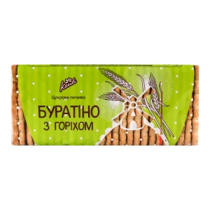 Печиво цукрове з горіхом Буратіно Кonti м/у 450г