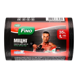 Пакети для сміття 35л Міцні Fino 100шт