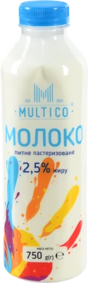 Молоко Multico 750г 2,5% пастеризоване пет.