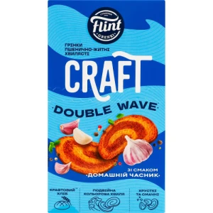 Грінки Flint 70г double wave пшен. житні часник хв