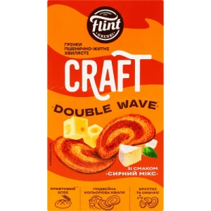 Грінки Flint 70г double wave пшен. жит.сирний мікс