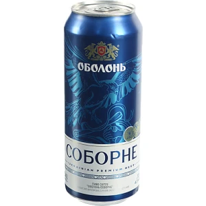Пиво Оболонь 0.5л соборне 4.9% з.б.
