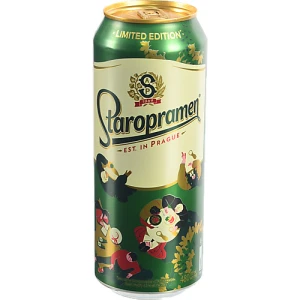 Пиво світле фільтроване пастеризоване «Staropramen Lager», 4,2%, 0,48 л, банка металева