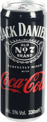 Напій слабоалкогольний Jack Daniel's Tennessee Whiskey&Coca Cola з/б, 0,33л