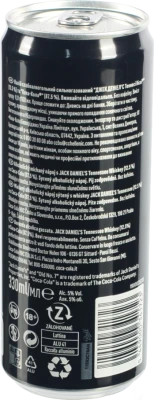 Напій слабоалкогольний Jack Daniel's Tennessee Whiskey&Coca Cola з/б, 0,33л