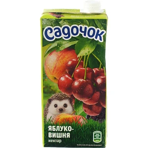 Нектар освітлений пастеризований Яблуко-вишня Садочок 0,95л