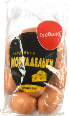 Сардельки Мортадельки Глобино, необгорнуті, вищого ґатунку