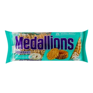 Вафлі Лекорна 90г солоні medallions сушена цибуля