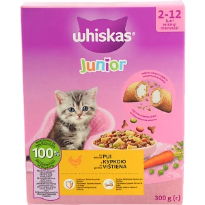 Корм сухий для кошенят з куркою Whiskas 300г