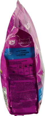 Корм сухий повнораціонний для дорослих котів З тунцем Whiskas 800г