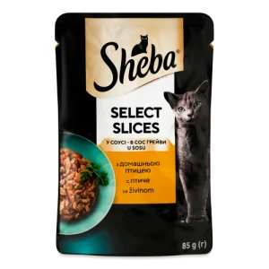 Корм Sheba Select Slices Вологий для дорослих котів з куркою в соусі 85г