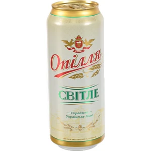 Пиво світле пастеризоване «Опілля Світле», 4,3% об., 0,5 л, банка металева {CAN}