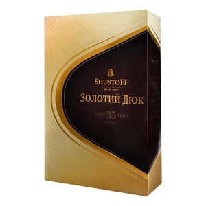 Коньяк 0.7л 40% марочний 35 років Золотий Дюк Shustoff к/у