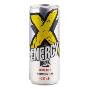 Напій енергетичний X ENERGY 0.25л sugar free з.б