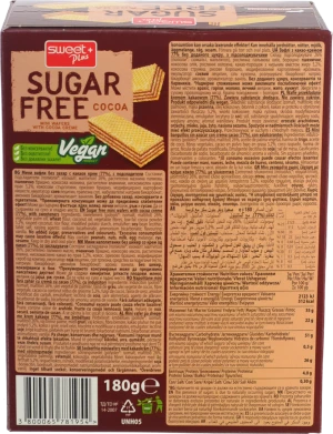 Вафлi Sweet Plus 180г mini какао крем б.цукру