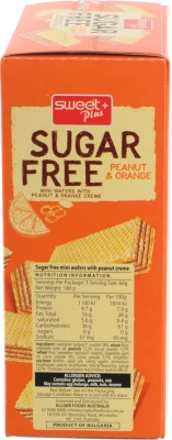 Вафлi Sweet Plus 180г mini апел.арахiс глаз. б.цук