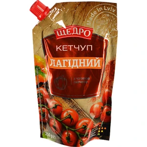Кетчуп Щедро Лагідний з червоною паприкою, д.п., 250 г