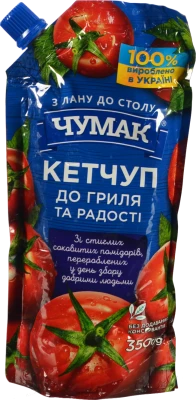 Кетчуп Чумак «До гриля та радості», д.п., 350 г