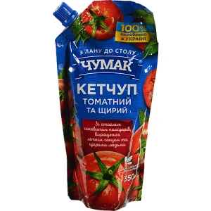 Кетчуп «Томатний та Щирий» Чумак, д.п., 350 г