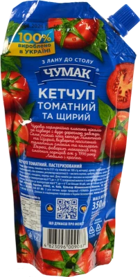 Кетчуп «Томатний та Щирий» Чумак, д.п., 350 г