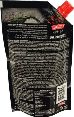 Кетчуп Щедро Barbecue з імбиром та пюре манго, д.п., 250 г