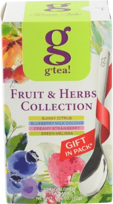 Чай g'tea 20п fruit herbs collection 4 смаки