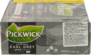 Чай чорний з ароматом бергамоту Earl Grey Original Pickwick к/у 100х2г