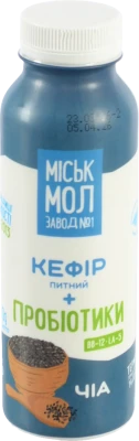Кефір ММЗ 330г 2.5 чіа б. цукру пробіотики пе