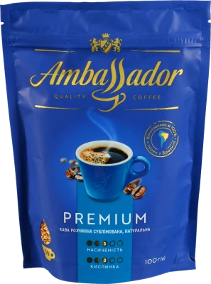 Кава Ambassador Premium 100г розчинна