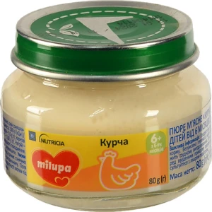 Пюре дитяче Нутриція 80г м'ясне курча milupa