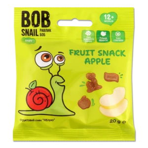 Снек фруктовий для дітей від 12міс Apple Baby Bob Snail м/у 20г