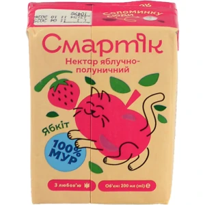 Нектар яблучно-полуничний Смартік т/п 200мл