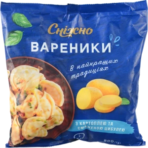 Вареники Сніжно 800г картопля смажена цибуля