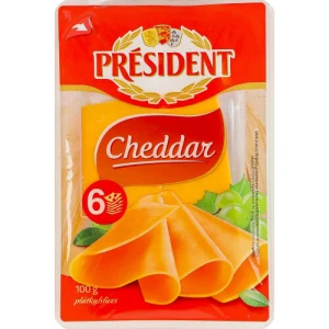 Сир Президент 100г чеддер 51% скибками
