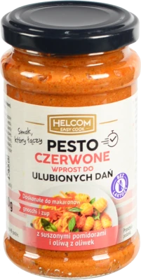 Песто червоне Helcom із в’яленими томатами та оливковою олією 210г