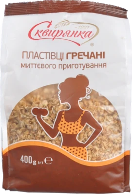 Пластівці гречані миттєвого приготування Сквирянка м/у 400г