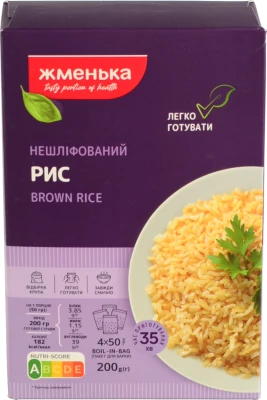 Рис нешліфований довгозернистий Жменька к/у 4Х50г