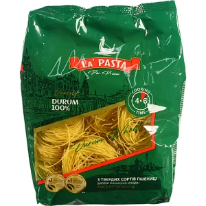Макарони La Pasta Per Primi Гнізда з твердих сортів пшениці 400 г