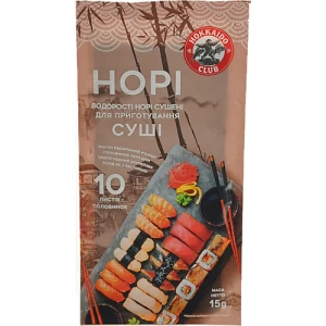 Водорості сушені Норі Hokkaido Club, 10 листів-половинок, 15 г