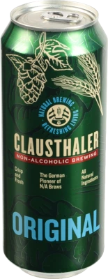 Пиво безалкогольне Clausthaler Original світле фільтроване пастеризоване, банка 0,5 л