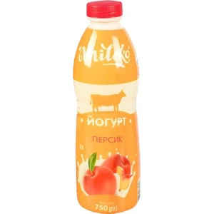 Йогурт Mileko 750г 1% персик пет.