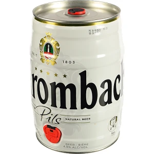 Пиво світле фільтроване пастеризоване «Krombacher Pils», 4,8% об., 5 л, металеве барило